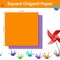 Large Origami Paper 10x10, 50 Vivid Colors, 100 Sheets 10 inch Square Colored Paper, Single Sided Origami for Arts and Crafts Projects, 25x25cm
